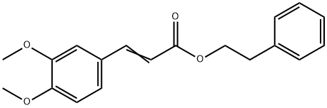 3,4-ジメチルカフェー酸フェネチル 化学構造式