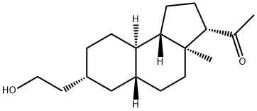 1-(7-(2-hydroxyethyl)dodecahydro-3a-methyl-1H-benz(e)inden-3-yl)ethanone Struktur