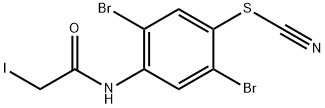 2,5-Dibromo-4-(2-iodoacetylamino)phenyl thiocyanate Structure