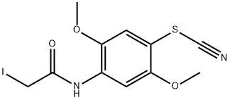 2,5-Dimethoxy-4-(2-iodoacetylamino)phenyl thiocyanate Structure