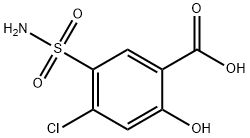 4-Chloro-2-hydroxy-5-sulfamoylbenzoic acid Struktur