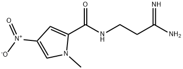 N-(3-アミノ-3-イミノプロピル)-1-メチル-4-ニトロ-1H-ピロール-2-カルボアミド 化学構造式