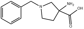 1-苄基-3-氨基吡咯烷-3-甲酸, 145602-87-5, 结构式
