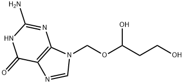 9-(1'-hydroxy-2'-(hydroxymethyl)ethoxy)methylguanine,145621-08-5,结构式
