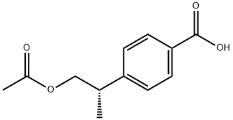 Benzoic acid, 4-[2-(acetyloxy)-1-methylethyl]-, (S)- (9CI) 结构式