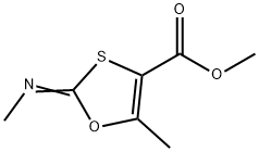 1,3-Oxathiole-4-carboxylicacid,5-methyl-2-(methylimino)-,methylester(9CI) Struktur