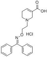 1,2,5,6-TETRAHYDRO-1-[2-[[(DIPHENYLMETHYLENE)AMINO]OXY]ETHYL]-3-PYRIDINECARBOXYLIC ACID HYDROCHLORIDE|化合物 T23075