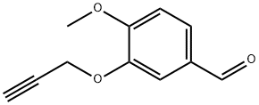 4-メトキシ-3-(2-プロピニルオキシ)ベンゼンカルブアルデヒド 化学構造式