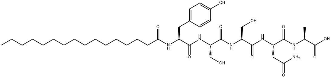 145671-08-5 N-palmitoyl-tyrosyl-seryl-seryl-asparaginyl-alanine