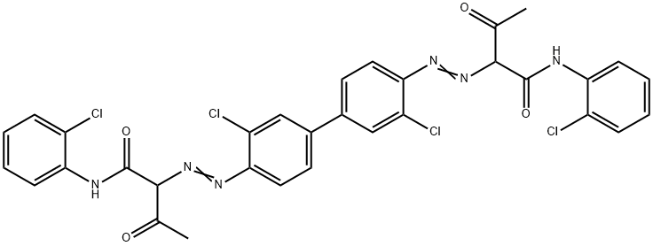 4,4'-ビス[[1-(2-クロロフェニルアミノ)-1,3-ジオキソブタン-2-イル]アゾ]-3,3'-ジクロロ-1,1'-ビフェニル 化学構造式