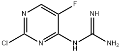 N-(2-CHLORO-5-FLUORO-PYRIMIDIN-4-YL)-GUANIDINE 结构式