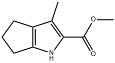 Cyclopenta[b]pyrrole-2-carboxylic acid, 1,4,5,6-tetrahydro-3-methyl-, methyl ester (9CI) 结构式