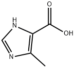 5-メチル-1H-イミダゾール-4-カルボン酸 化学構造式