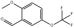 2-メトキシ-5-(トリフルオロメトキシ)ベンズアルデヒド 化学構造式