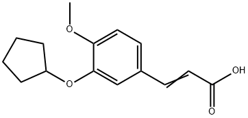 3-[3-(CYCLOPENTYLOXY)-4-METHOXYPHENYL]ACRYLIC ACID Structure