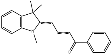 (2E,4E)-1-PHENYL-4-(1,3,3-TRIMETHYL-1,3-DIHYDRO-2H-INDOL-2-YLIDENE)BUT-2-EN-1-ONE Struktur