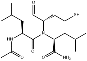 (S)-N-ACETYL-L-LEUCYL-N-(1-FORMYL-3-MERCAPTOPROPYL)-L-LEUCINAMIDE Struktur