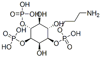 myo-inositol 1-(3-aminopropyl hydrogen phosphate) 3,4-bisphosphate 结构式