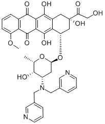 N,N-bis(3-pyridylmethyl)adriamycin Struktur