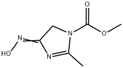 1H-Imidazole-1-carboxylic  acid,  4,5-dihydro-4-(hydroxyimino)-2-methyl-,  methyl  ester Struktur