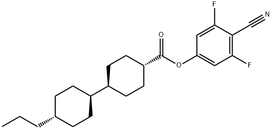 TRANS,TRANS- 4-CYANO-3,5-DIFLUORO-PHENYL 4''-PROPYLBICYCLOHEXYL-4-CARBOXYLATE Struktur