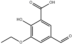 3-乙氧基-5-甲酰基-2-羟基苯甲酸, 145828-87-1, 结构式