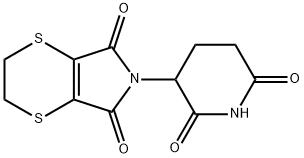 ALPHA-(3,6-DITHIA-3,4,5,6-TETRAHYDROPHTHALIMIDO)GLUTARIMIDE 结构式