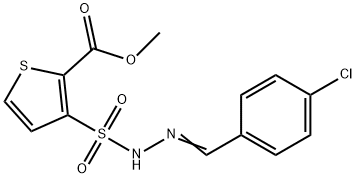 methyl 3-[[(4-chlorophenyl)methylideneamino]sulfamoyl]thiophene-2-carb oxylate|