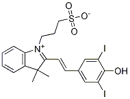 2-[2-(4-羟基-3,5-二碘苯基)乙烯基]-3,3-二甲基-1-(3-磺丙基)-3H-吲哚内盐,145876-11-5,结构式