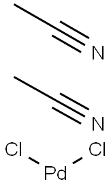 Bis(acetonitrile)dichloropalladium(II) Struktur