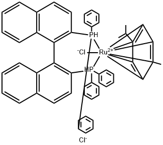 (R)-(+)-2,2'-BIS(DIPHENYLPHOSPHINO)-1,1'-BINAPHTHALENECHLORO(P-CYMENE)RUTHENIUM CHLORIDE|氯[（R )-(+)-2,2' - 双（二苯基膦）-1,1' - 联萘]（伞花烃）氯化钌（II）