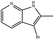 3-ブロモ-2-メチル-1H-ピロロ[2,3-B]ピリジン 化学構造式