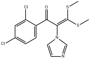 2-Propen-1-one,  1-(2,4-dichlorophenyl)-2-(1H-imidazol-1-yl)-3,3-bis(methylthio)- 结构式