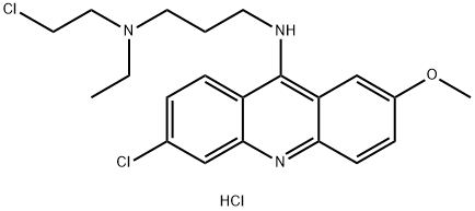 6-CHLORO-9-[3-N-(2-CHLOROETHYL)ETHYLAMINO]PROPYLAMINO-2-METHOXYACRIDINE DIHYDROCHLORIDE Structure