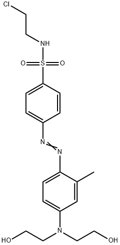 p-[[4-[bis(2-hydroxyethyl)amino]-o-tolyl]azo]-N-(2-chloroethyl)benzenesulphonamide|对[[4-[二(2-羟基乙基)氨基]-邻甲苯基]偶氮]-N-(2-氯乙基)苯磺酰胺