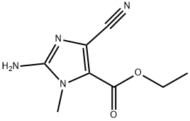 1H-Imidazole-5-carboxylicacid,2-amino-4-cyano-1-methyl-,ethylester(9CI) Structure