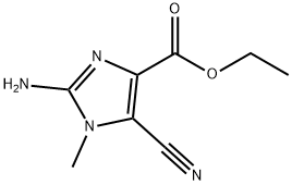 1H-Imidazole-4-carboxylicacid,2-amino-5-cyano-1-methyl-,ethylester(9CI) Structure