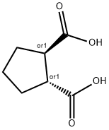 rel-シクロペンタン-1β*,2α*-ジカルボン酸 化学構造式