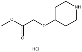 (PIPERIDIN-4-YLOXY)-ACETIC ACID METHYL ESTER HYDROCHLORIDE 化学構造式