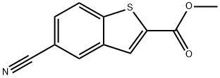 5-CYANO-BENZO[B]THIOPHENE-2-CARBOXYLIC ACID METHYL ESTER 结构式