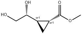 Cyclopropanecarboxylic acid, 2-(1,2-dihydroxyethyl)-, methyl ester, 结构式