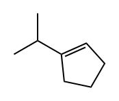 1-(1-メチルエチル)シクロペンテン 化学構造式