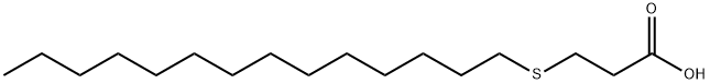 1-(carboxyethylthio)tetradecane 化学構造式
