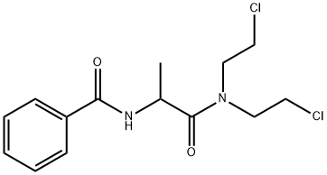 N-[1-[bis(2-chloroethyl)carbamoyl]ethyl]benzamide 化学構造式