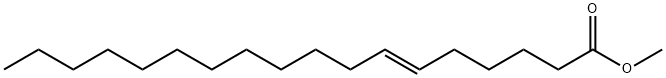 trans-6-オクタデセン酸メチル 化学構造式