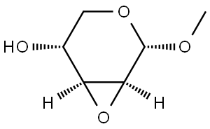 METHYL 2,3-ANHYDRO-A-D-LYXOFURANOSIDE 结构式