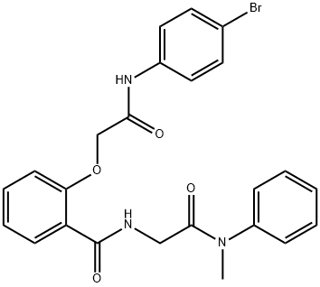 2-(2-((4-bromophenyl)amino)-2-oxoethoxy)-N-(2-(methyl(phenyl)amino)-2-oxoethyl)benzamide 结构式