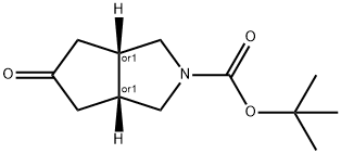 cis-5-Oxohexahydrocyclopenta[c]pyrrole-2(1H)-carboxylic acid tert-butyl ester Struktur