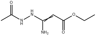 2-Propenoic  acid,  3-(2-acetylhydrazinyl)-3-amino-,  ethyl  ester Struktur