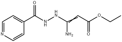 ETHYL 3-AMINO-3-(2-ISONICOTINOYLHYDRAZINO)ACRYLATE,146255-38-1,结构式